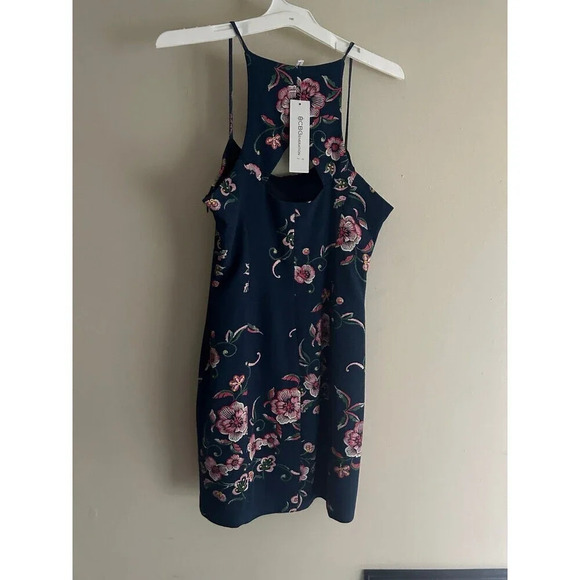 NWT Women’s Blue Floral Bodycon Mini Dress 12 - Picture 2 of 11